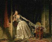 Jean-Honore Fragonard The Stolen Kiss oil on canvas